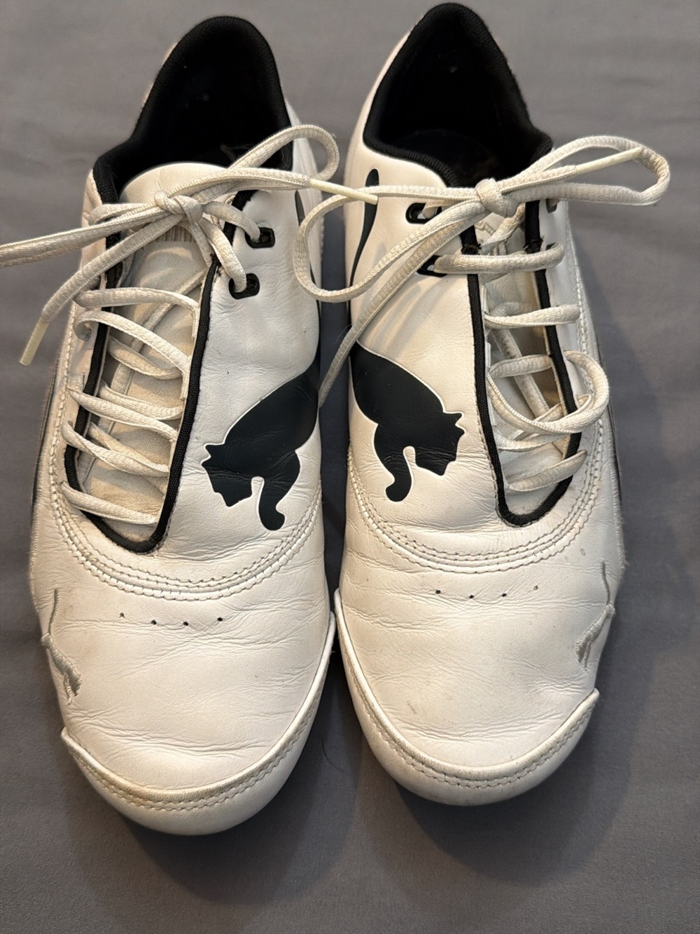 Ferrari Men's White Athletic Shoes with Black Accents